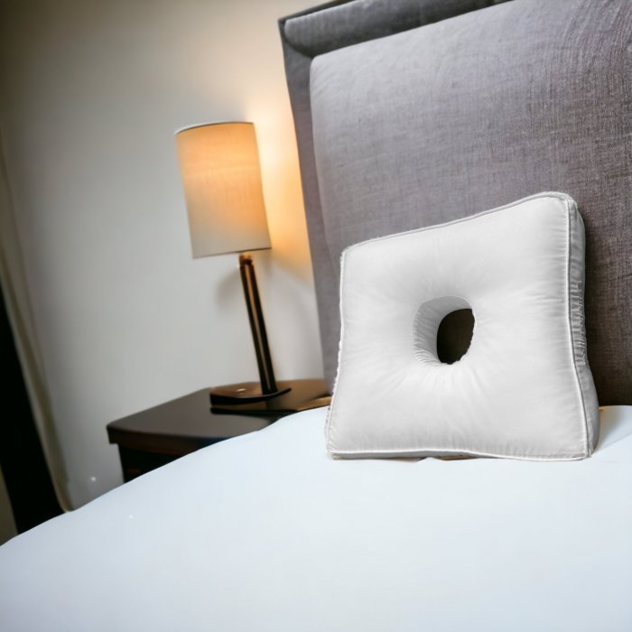 Mono Pillow on a bed