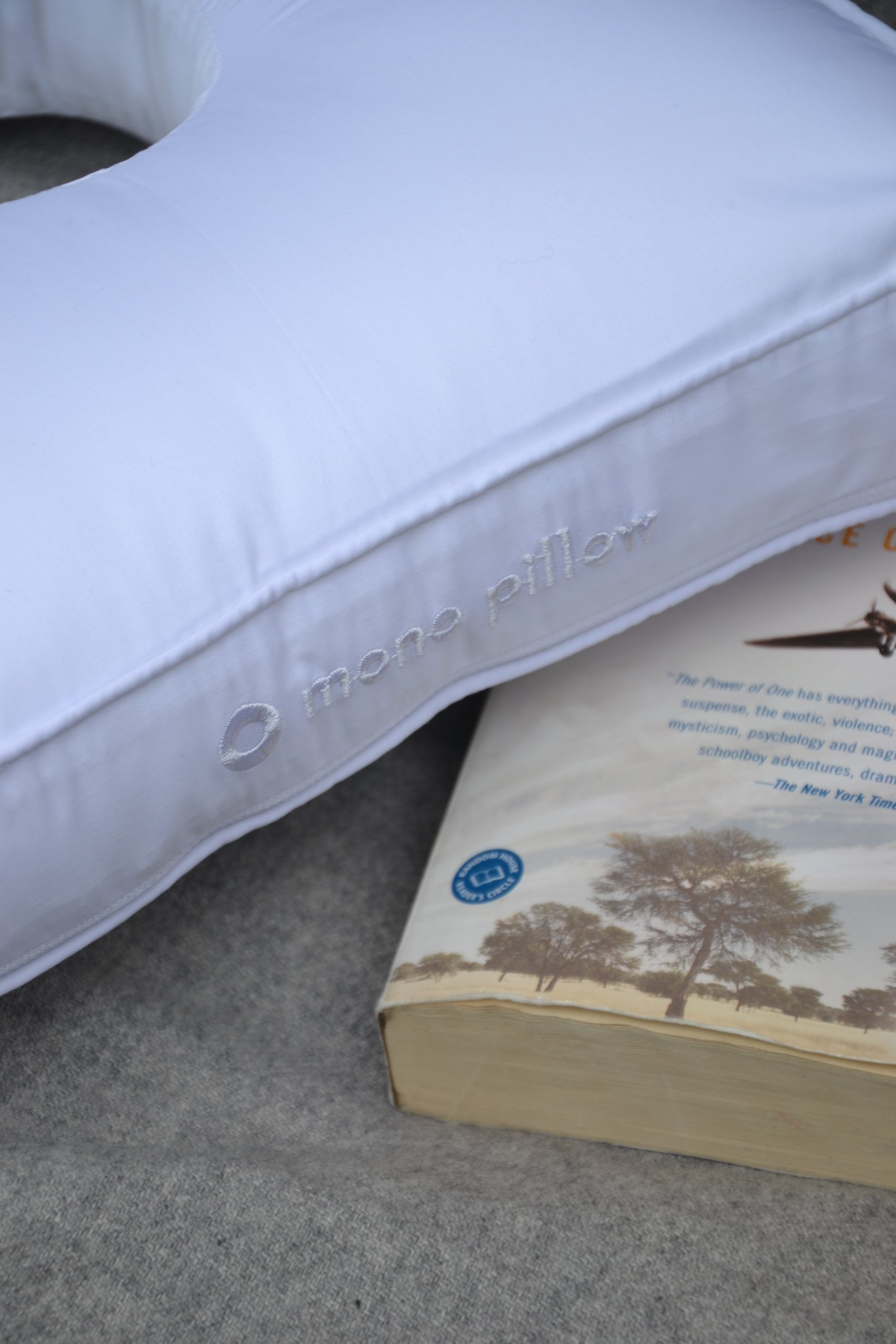 Mono Pillow with a book